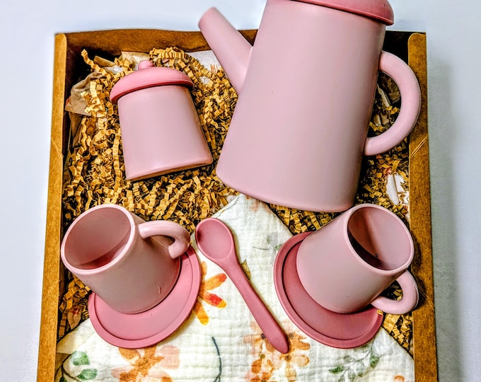 Silicone Children's Tea for Two Play Set: Gift Boxed.