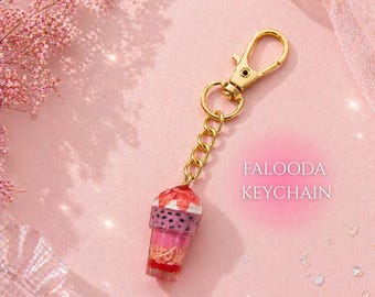 Falooda Dessert Keychain | Miniature Sri Lankan Drink Charm | Food Keyring | Handmade Polymer Clay