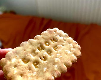 Lemon Puff Biscuit Keychain | Tamil Snack Charm | South Asian Cookie Keyring