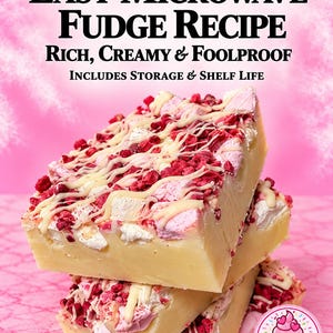 Easy Microwave Fudge Recipe, Digital Download, Easy follow, Full method & tips