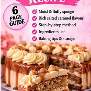 Recept voor gezouten karamelbiscuit: eenvoudige bakgids (pdf-download)