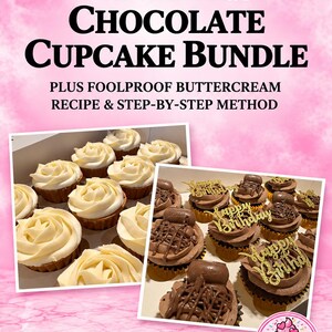Komplettes Cupcake-Starterset mit allen Rezepten für Buttercreme und Cupcakes sowie einer Backanleitung für Anfänger. Perfekt für Backanfänger!