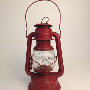 Vintage Nier Nr.270 Feuerhand Rote Petroleum Laterne - Pre-WW2 - Made in Germany