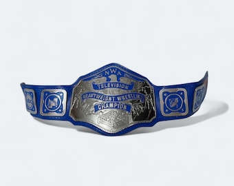 Nwa Tv Title Blue Wrestling Championship Replica Belt Adult Size| 2MM HD Quality...!!!