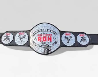 Cintura replica del campionato mondiale dei pesi massimi ROH / Ottone, Pelle di vacchetta