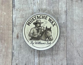 Cera para bigote William's Solo: fijación firme natural, acabado clásico