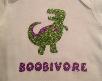 Boobivore funny baby onesie