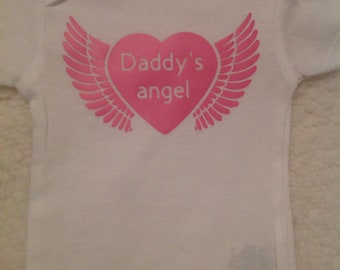 Daddy's angel wings baby nesie