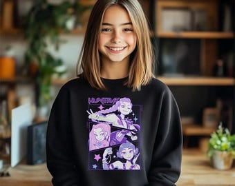 Huntrix Youth Sweatshirt, Demon Hunter Fan Shirt