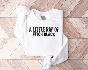 A Little Ray of Pitch Black Sweatshirt: Pigment Dyed Cozy Pullover