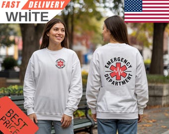 Emergency Department Crewneck Sweatshirt, ER Nurse Gift