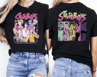 Saja Boys Korean Style T-Shirt, Retro Demon Hunter Graphic Tee