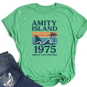 Jaws Amity Island T-Shirt: 1975 Movie Shark Tee
