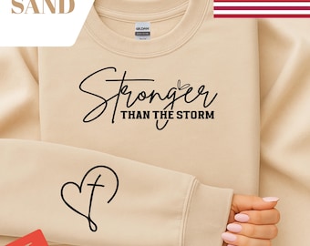 Stronger Than The Storm Sweatshirt: Motivational Mental Health Hoodie