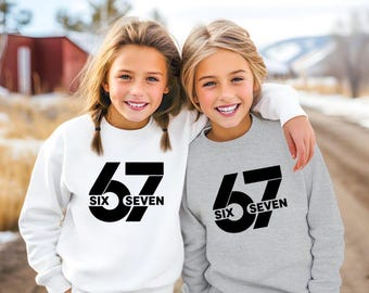 Six Seven '67' Meme Sweatshirt, Unisex Cotton Blend