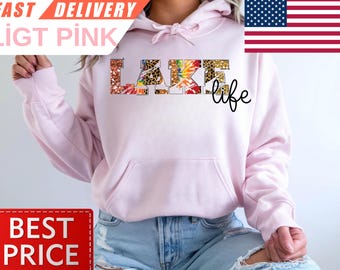 Lake Life Hoodie, Travel Outfit, Camper Apparel