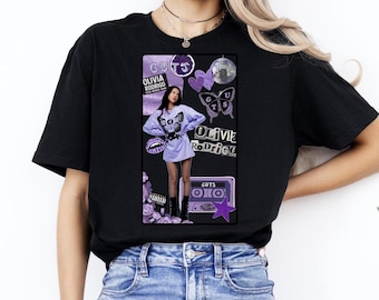 Olivia Rodrigo Guts Tour T-Shirt, Y2K Grunge Concert Fan Tee, Pop Punk Album Merch
