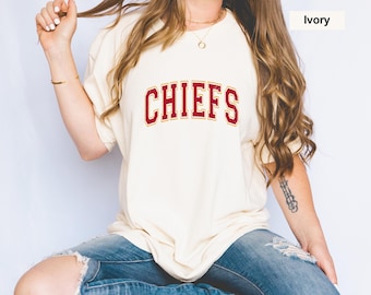 Comfort Colors Chiefs T-Shirt: Retro Checkered Game Day Tee