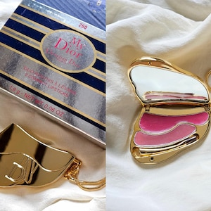 Vintage 2000s Christian Dior • My Dior Saddle Bag Charm Duo Compact Lipsticks Keychain • 260 Rose Quartz