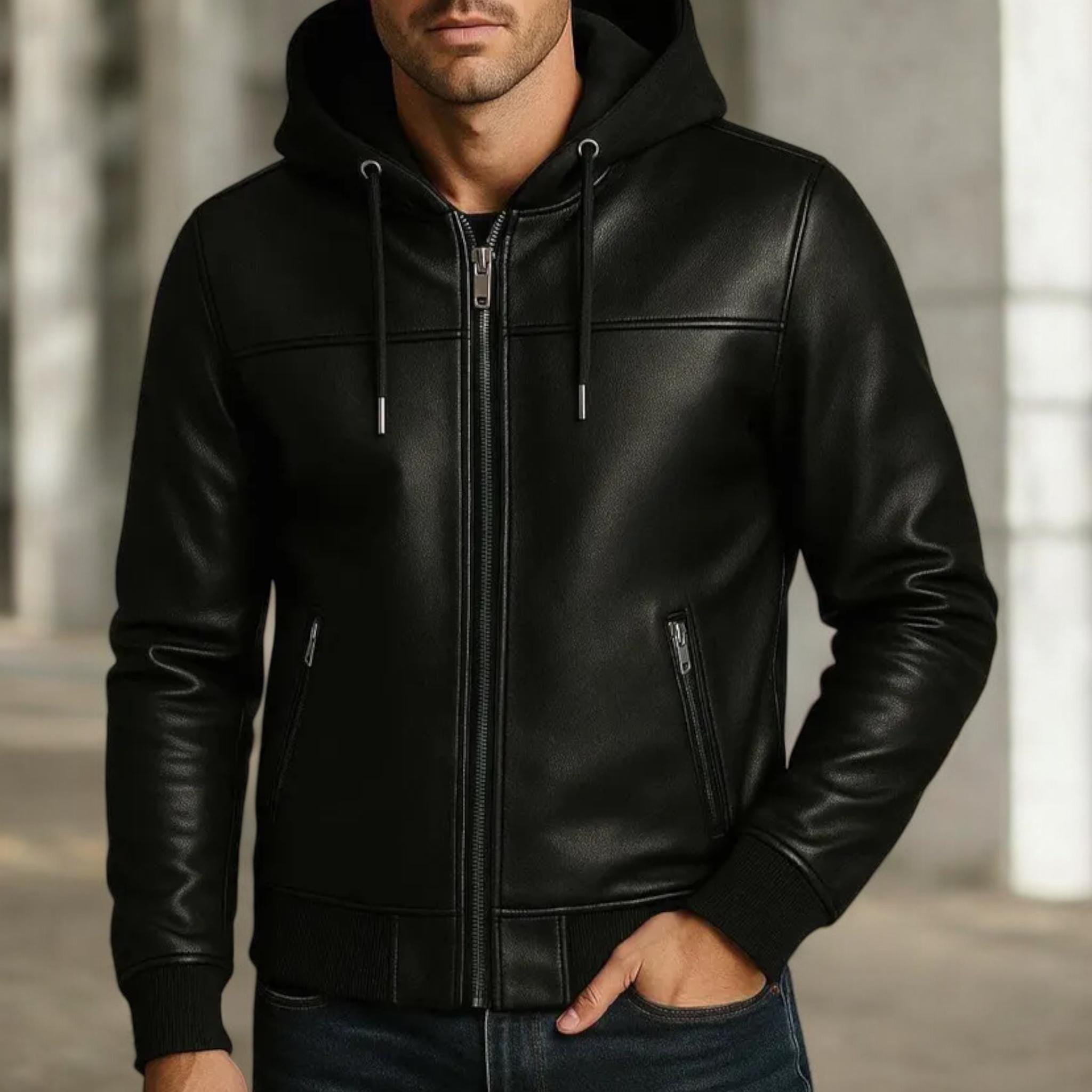 Hip hop leather jacket - Etsy 日本