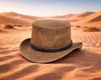 Vegan Suede Cowboy Hat With Stunning Detailed Hat Strap  display picture 1