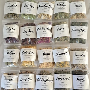 Beginner Apothecary Kit: 20 Organic Herbs, Mortar & Pestle Set