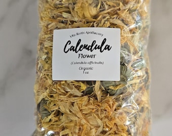 Organic Calendula Flower, Dried Herbs: Bulk Herbs, Loose Leaf Tea, Herbal Apothecary