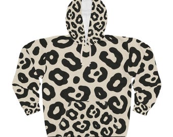 Leopard Print Pullover Hoodie: Unisex Cozy Fashion