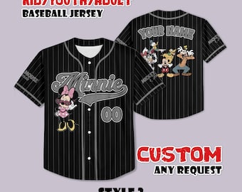 Custom Minnie Mouse Baseball Jersey, Disney Team Outfit