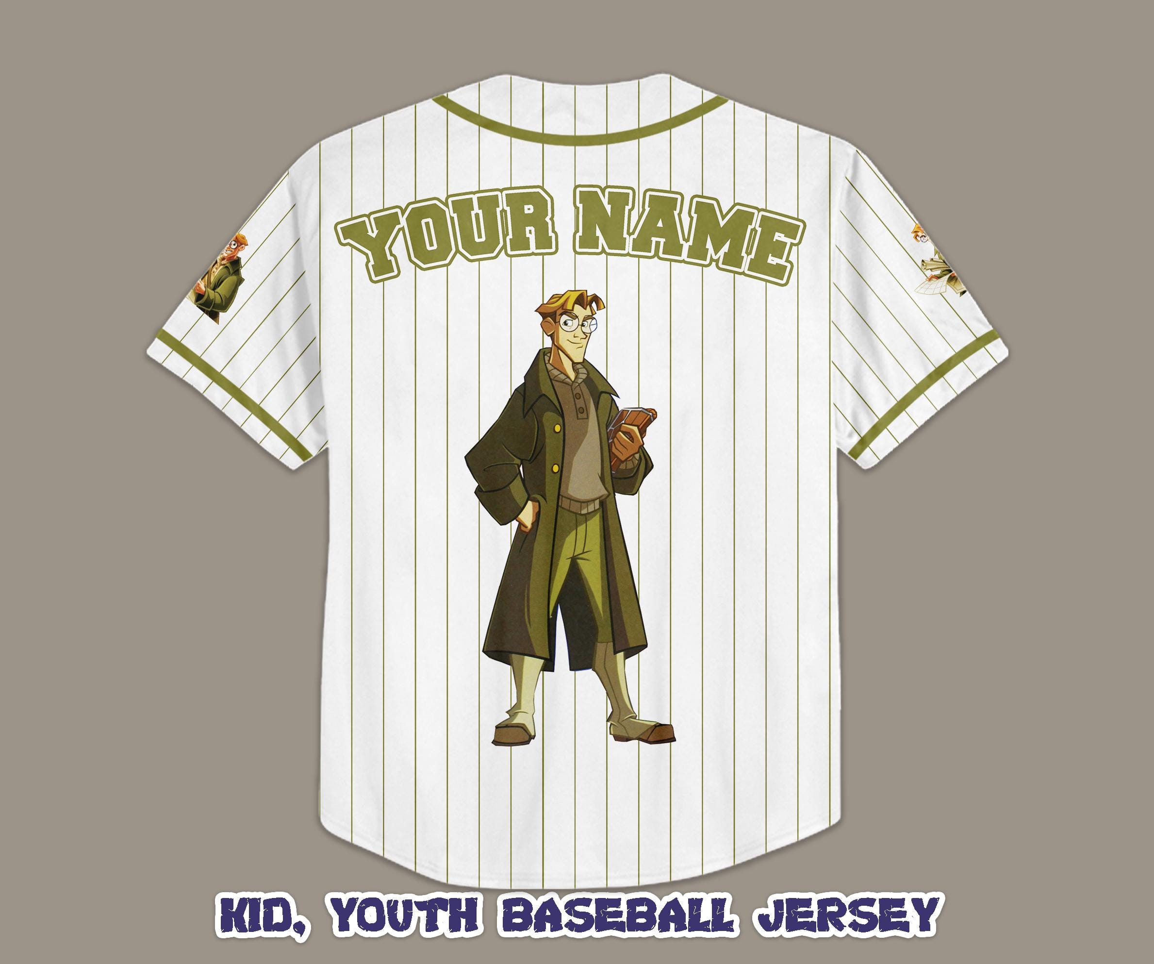 Custom Atlantis Baseball Jersey, Milo James Thatch Shirt, Personalized ...