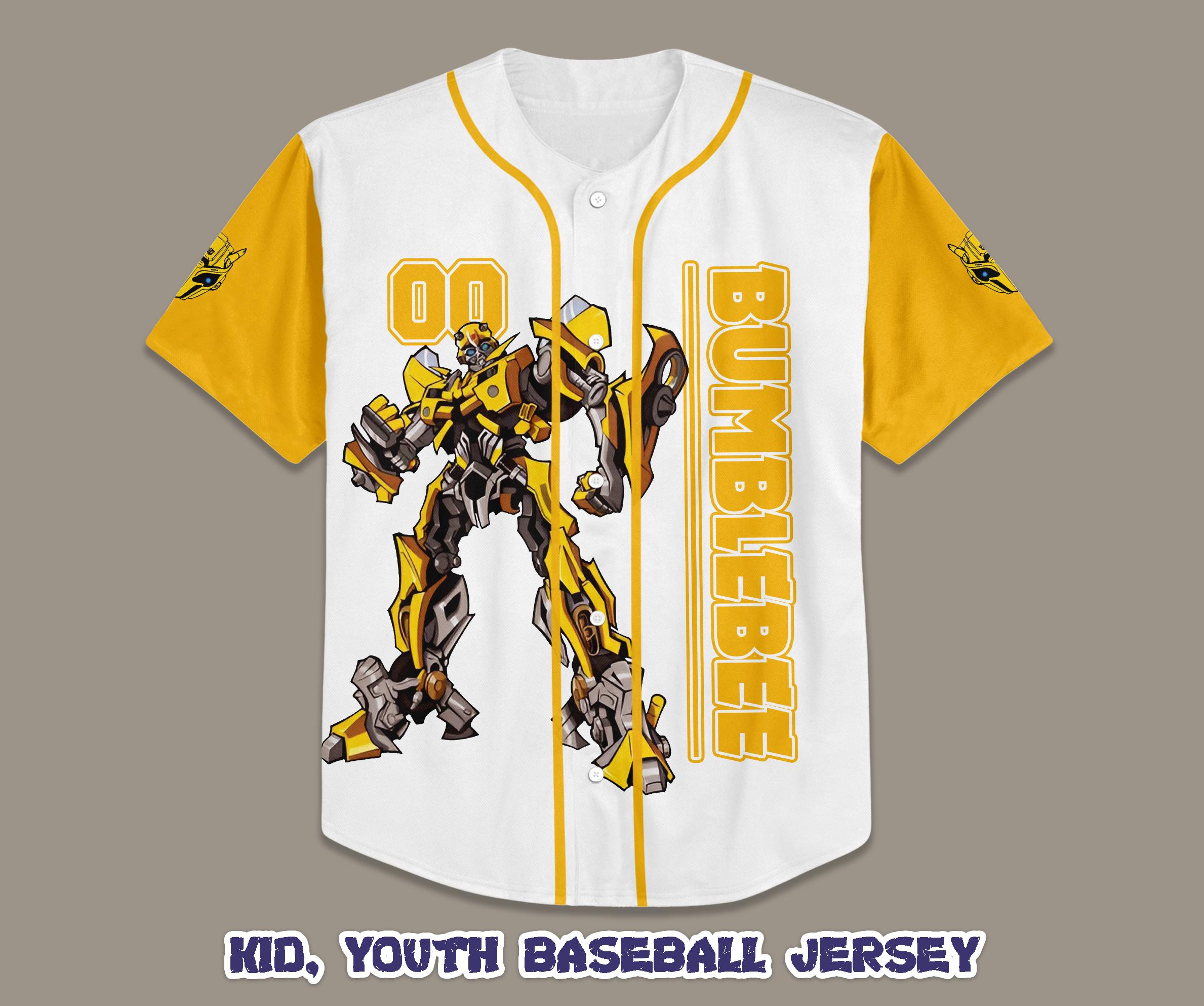 Custom Bumblebee Baseball Jersey, Transformers Robot Shirt - Etsy