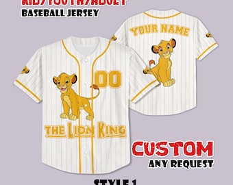 Personalisierter König der Löwen Baseball Jersey, Simba Disneyland Shirt