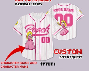 Custom Character Baseball Jersey, Personalized Name and Number
