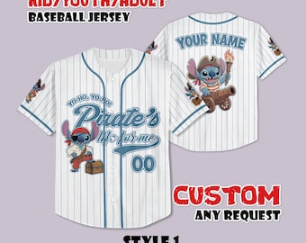Camiseta de béisbol personalizada con bordado pirata, camiseta de crucero familiar de Disney