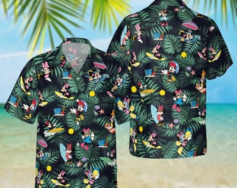 Minnie Mouse Surfing Hawaii Hawaiian Shirt, Disney Vacation Beach Outfit
