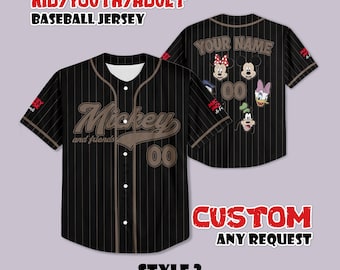 Custom Mickey & Friends Baseball Jersey, Disneyland Shirt