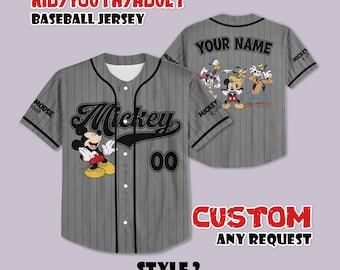 Custom Mickey Mouse Baseball Jersey, Disney Fan Outfit