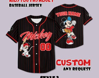 Personalisierte Micky Maus Baseball Jersey, Disneyland Shirt