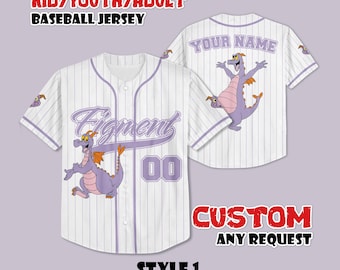 Custom Figment Baseball Jersey: Disneyland Little Spark Personalized Shirt