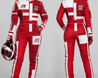 Personalized Woment Racing Suit | Formula 1 Style Motorsport Outfit |Customized Name & Logo
