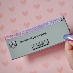 De tijd zal hoe dan ook verstrijken Waarschuwing Windows Glitter Sticker