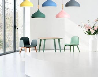 Nordic Macaron Pendant Light Modern Minimalist Hanging Lamp Kitchen Decor