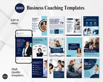 Business Coaching, Workshops , Coaches, Consultants, Entrepreneurs & Online Business Marketing Canva Instagram Social Media Post Templates