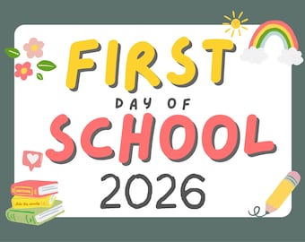 Back To School Sign 2026 - Kindergarten First Second Third Grades