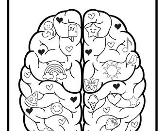My Positive Mind printable coloring sheet