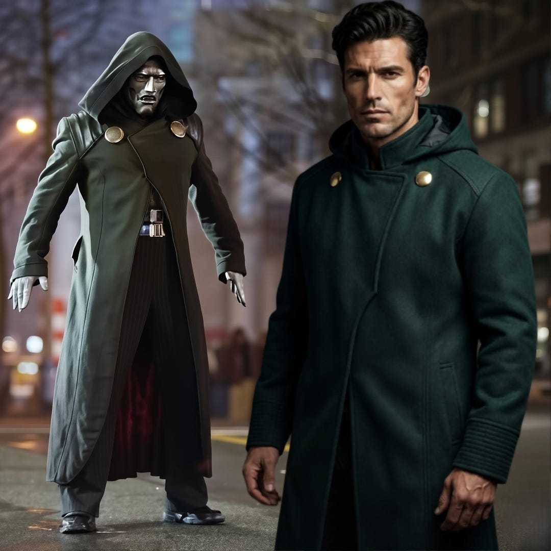 Doctor Doom Inspired Wool Cosplay Coat | Fantastic Doom Villain Cloak ...