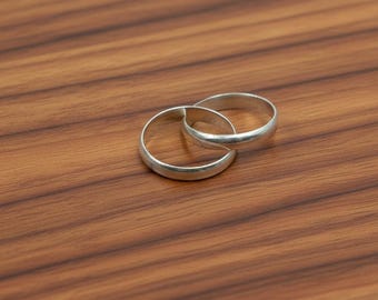 Sterling Silver Crossover Ring • Handmade Modern Band - Etsy