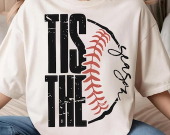 Tis The Season Baseball Softball PNG, Sport Sublimations Shirt (Digitaler Download)