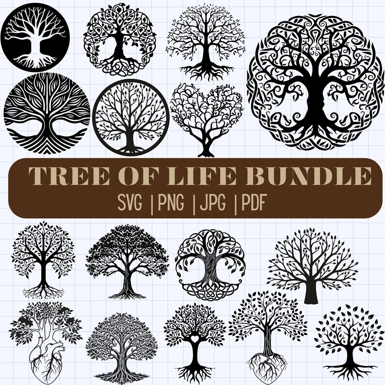 Latics Tree Tree of Life SVG Bundle, Celtic Family Tree SVG Cut Files, Spiritual ...