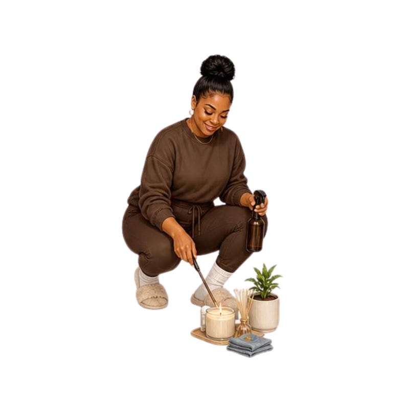 May include: A dark brown long-sleeved sweatshirt and matching sweatpants set. The outfit features a crew neckline and a drawstring waist. The sweatshirt has ribbed cuffs and a relaxed fit, while the sweatpants are tapered at the ankles.